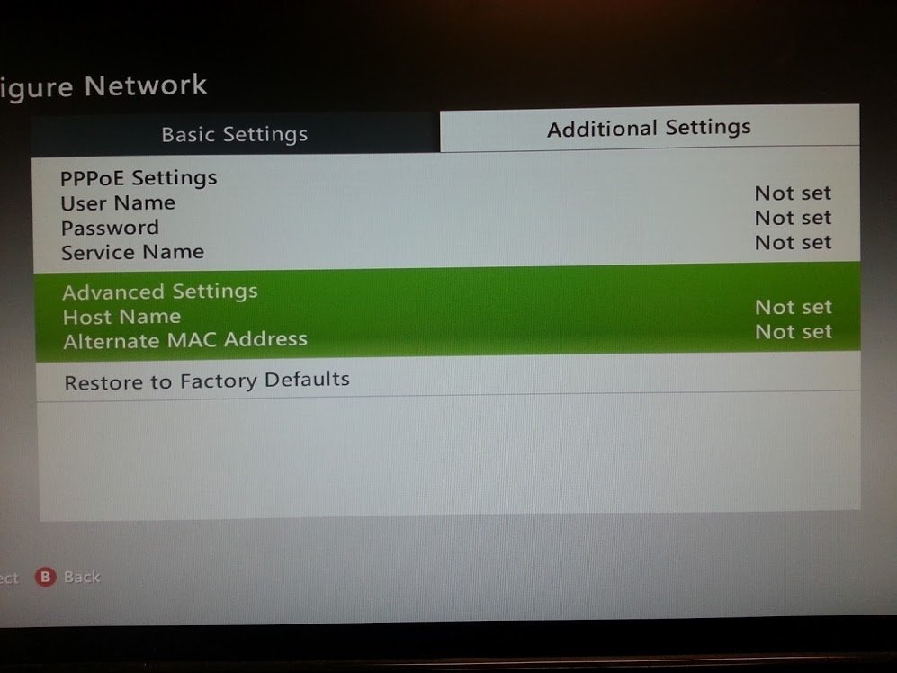 what is the mac address for xbox unlv
